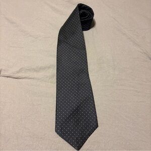 Pierre Balmain  Couture Navy and light blue Dotted Tie 100% silk made in USA
